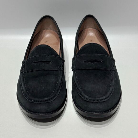 Vionic Waverly Black Nubuck Leather Penny Loafers Comfort Arch Support Women 7.5 - Picture 4 of 14